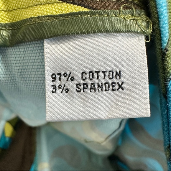 Talbots size 14 capris, bold swirl print, cotton blend, stretch, 60s vibe - Picture 7 of 10